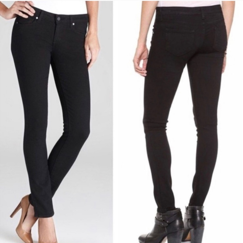 Paige Jeans Verdugo Ultra Skinny size 26 Black Denim Steel Grey stretch